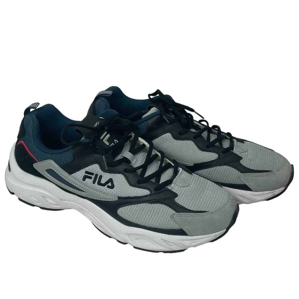Fila Men's Size 13 Recollector Sport Shoes Colors Gray/Black/Blue Sneakers